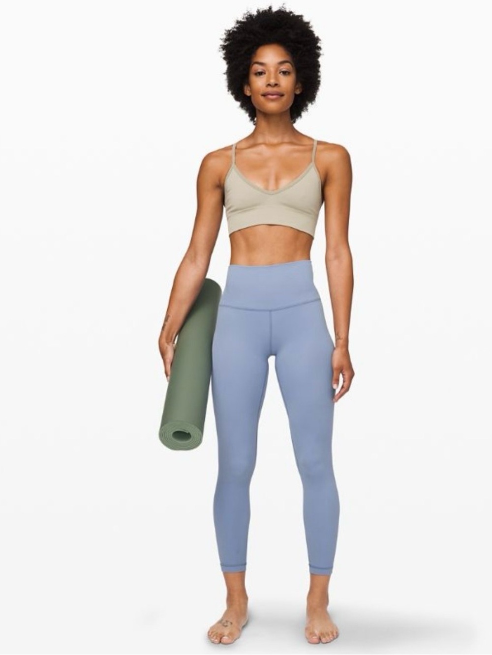Lululemon align high rise pant II 25" tempest blue yoga athleisure size 4